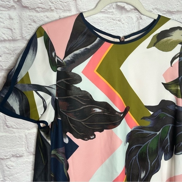 Ted Baker London Pink and Green Floral Mini Dress - Picture 9 of 15